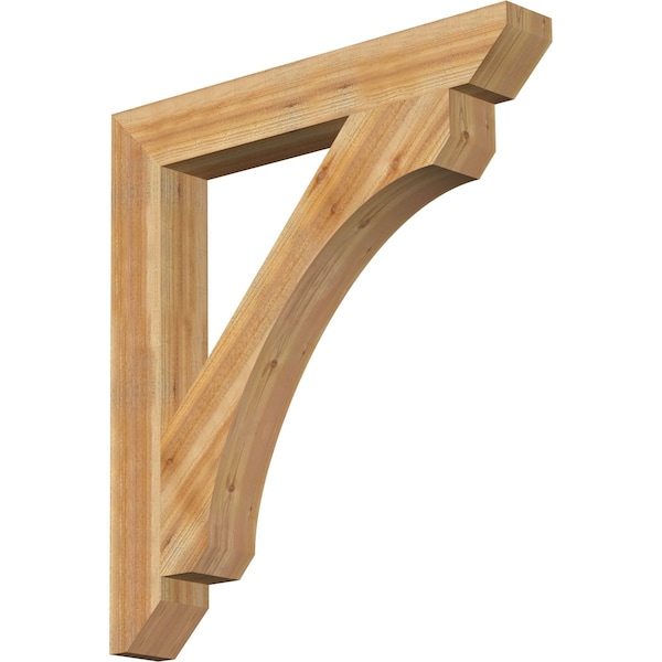 Ekena Millwork Legacy Slat Rough Sawn Bracket, Western Red Cedar, 6"W x 44"D x 48"H BKT06X44X48LEC06RWR - main